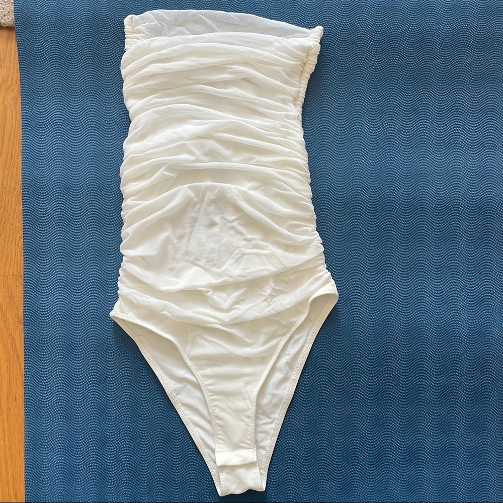 White Bodysuit Top. Worn only once. Size S